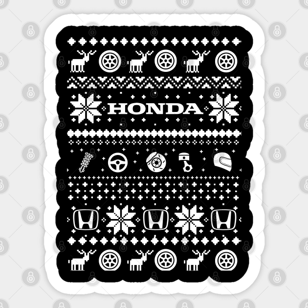 the ugly jdm honda sweater Sticker by cowtown_cowboy